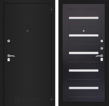 Дверь Лабиринт CLASSIC шагрень черная 01 Венге