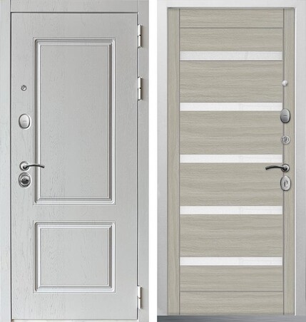 Входная дверь Коммандорс Prime Line Chalet White 18sp Белая лиственница