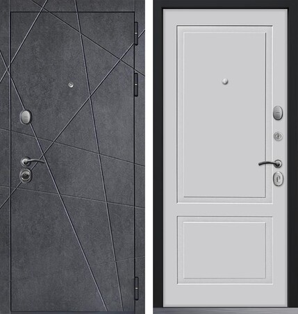 Входная дверь Коммандорс Prime Line Geometria 05 Белый матовый
