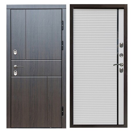 Входная дверь Термо-Дор Сибирь термо премиум Вертикаль венге porte white