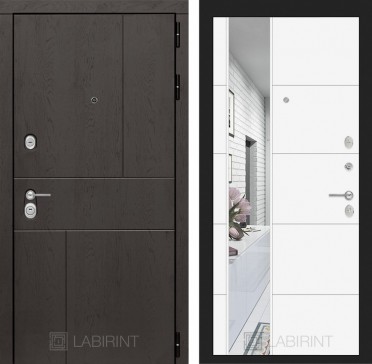 Дверь Лабиринт URBAN с зеркалом 19 Белый софт